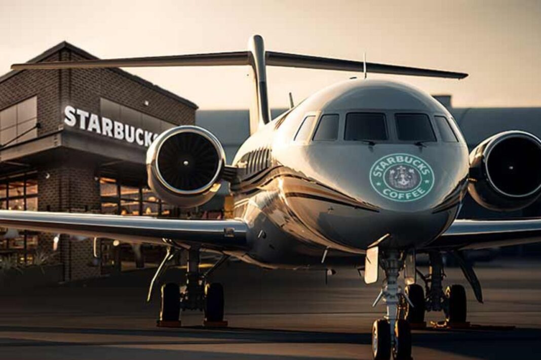 CEO de Starbucks viajará en jet privado