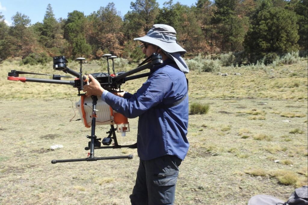 reforestación con drones