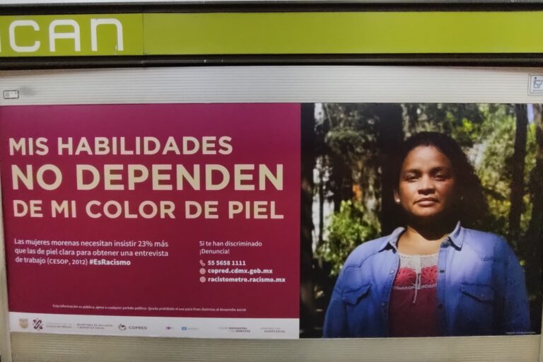 RacismoMX, UNESCO, COPRED y SIBISO lanzan campaña en los espacios públicos de la Ciudad de México contra el racismo